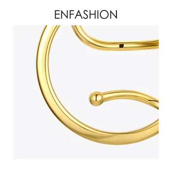 ENFASHION Ratas Ausies Manžetai Klipą Auskarai Moterims, Aukso Spalvos Earcuff Earings Be Auskarų 2020 bižuterijos E201169