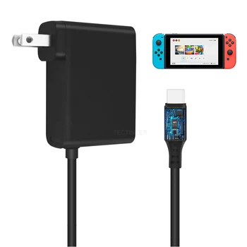 ES ir JAV Kištukas AC Adapteris, Įkroviklis Nintendo Jungiklis NR Žaidimų Konsolės USB C Tipo Maitinimo 5V 2.4