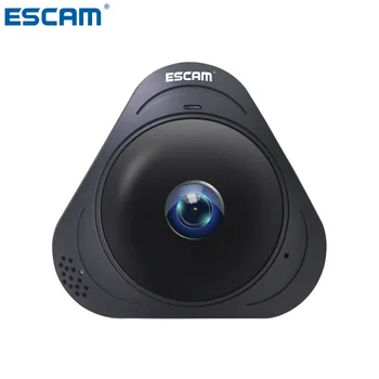 ESCAM Q8 HD 960P 1.3 MP 360 Laipsnių Panoramines Stebėti Fisheye WIFI IR Infraraudonųjų spindulių Kamera VR vaizdo Kamera Su Dviejų krypčių Garso/Judesio Detektorius