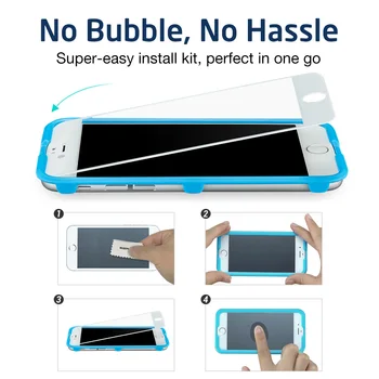 ESR Grūdintas Stiklas iPhone 8/7/6S/6 Plus Stabdžių Blue-Ray Ekranas Visiška Anti-Sprogimo, Plėvelės Raštas Apsaugos Stiklo