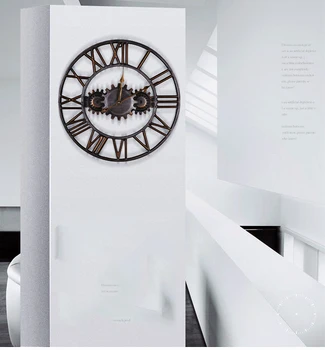 Europos Senovinių Įrankių Sieninis Laikrodis Namų Miegamąjį Kambarį Dekoro Kūrybos Metalo Juosta Viešbutis Sienos Perdavimas Laikrodis-Geriausia Dovana LA217