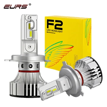 EURS F2 LED Automobilių Žibintai H4 LED H7 canbus H1 H8, H9 H11 9005 9006 72W 12000lm 6500K Automobilių Stilius Auto Rūko Žibintai lemputės