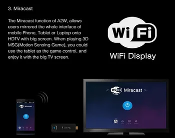 Ezcast Miracast Dongle Skirtas Airplay, Dlna Ekranas HD TV Stick Imtuvas 1080P HD Bevielio duomenų srautams pritaikytos medijos grotuvas 