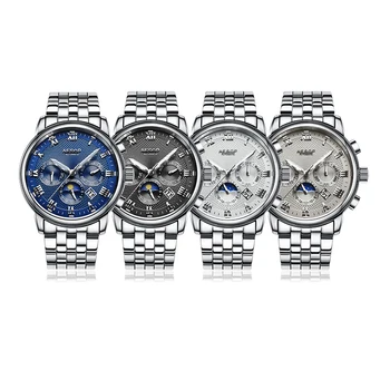 EZOPO Prabangūs Laikrodžiai Vyrams Žiūrėti Vyrų Mėlyna Mechaninė Automatinė Riešo Laikrodis Nerūdijančio Plieno Vyrų Laikrodis Relogio Masculino