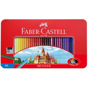 FABER CASTELL classic riebiai spalvos pieštuku 100 raudona spalva alavo lauke spalvos pieštuku braižiklis Pilis