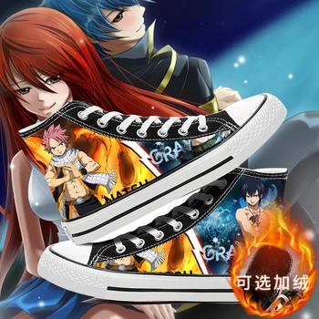 Fairy Tail mados batai atsitiktinis patogiai vyrai ir moteris Anime ir animacinių filmų studentams aukštos padėti cosplay cos batai drobė