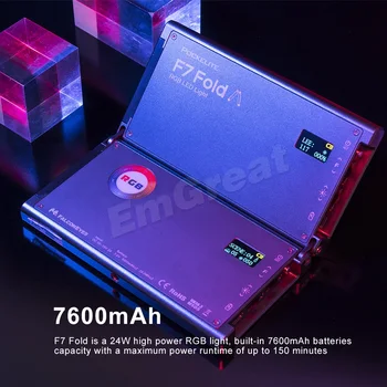 FalconEyes F7 Kartus 24W RGB LED Vaizdo Šviesos su APP Kontrolės Nešiojamų Magnetinio Užpildyti Šviesos Vaizdo Fotografija Apšvietimo Lemputė