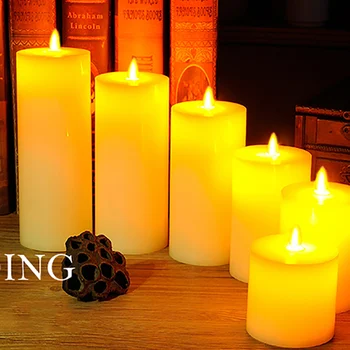 Flameless led žvakė pateikė parafinas iki AA baterijos,Atostogų šalis žvakių šviesos,Vaikų namų kambaryje, naktį šviesos,namų dekoro.