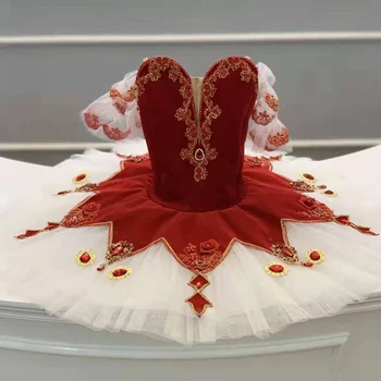 FLTOTURE Burgundry Baleto Mdc Profesinės Vaikų Blynas Raudonas Sijonas Esmeralda Veiklos Kostiumai