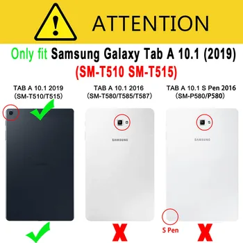 Foninio apšvietimo Klaviatūra Su belaide Pele Samsung Galaxy Tab 10.1 2016 2019 SM-T510 SM-T515 T580 T585 Pelių Dangtis