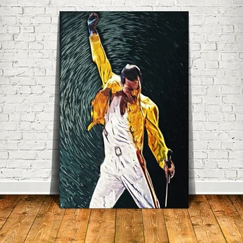 Freddie Mercury Plakatus Ir Nuotraukas Gyvenimo Kambario Sienos Meno Drobė Nuotrauką Namų Dekoro
