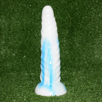 FRRK išlenktas analinis kaištis silikono analinis žaislai erotinis sekso žaisliukai vyrams masturbuojantis mėlyna balta šonkaulio ripple butt plug dildo moterims