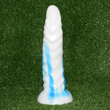 FRRK išlenktas analinis kaištis silikono analinis žaislai erotinis sekso žaisliukai vyrams masturbuojantis mėlyna balta šonkaulio ripple butt plug dildo moterims