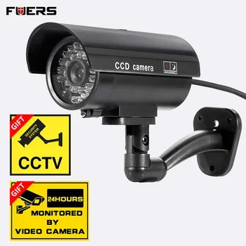 FUERS Netikrą Stebėjimo Kamera, Modelis, Modeliavimas Lauko Vandeniui Manekeno CCTV Su Mirksinti LED Lemputė Namus Saugos