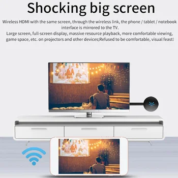 G6 TV Stick Ekranas Dongle 5G Vaizdo WiFi Ekranas HD Ekrano Atvaizdavimo funkcija 