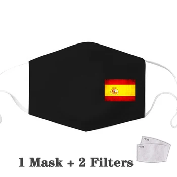 Galima skalbti Mascarillas Suaugusiųjų Burnos Kaukę, ispanijos Nacionalinė Emblema KD2.5 Filtras Daugkartinio naudojimo Kaukės Anti-infekcijos dujokaukę Ispanija Kaukės