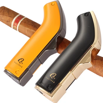 Galiner Vėjo Įrodymas Ginklą Cigarų Žiebtuvėlio Metalo Nešiojamų Butano Žibintuvėlis, Žiebtuvėlius, Dujų Rūkymas Uždegimo Priemonė Cigarų Žiebtuvėlio W Punch Cutter