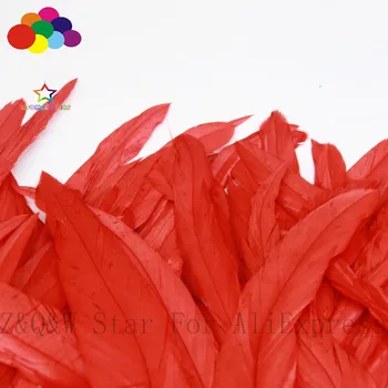 Gamtos 25-30 CM (10-12 cm) uodega gaidys de dažyti raudona 20-200PCSDIY amatų, juvelyrikos paroda kostiumas apdailos plunksna