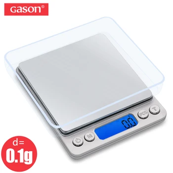 GASON Z1s Skaitmeninis Virtuvė Masto Mini Pocket Nerūdijančio Plieno Tikslumo Papuošalų Elektroninė Balanso Svorio Aukso Gramų(3000gx0.1g)