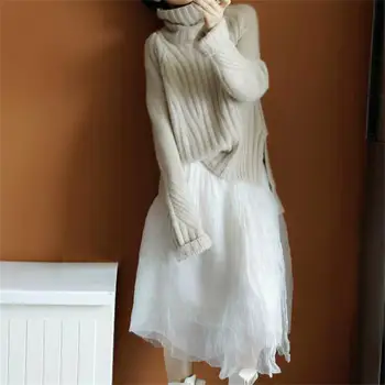 Gejas Ainyu Europos stiliaus naujas moterims megztiniai mados 2020 moterų golfo kašmyro megztinis moterims megztų megztinių Prarasti viršūnės