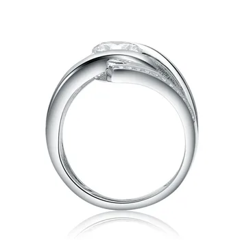 Gem Baleto Prabangos Prekės ženklo Mados 925 Sterlingas Sidabro Vestuvių Žiedą, Moterims, Asfaltuoti Micro Cirkonis Kristalų Vestuvių Papuošalai