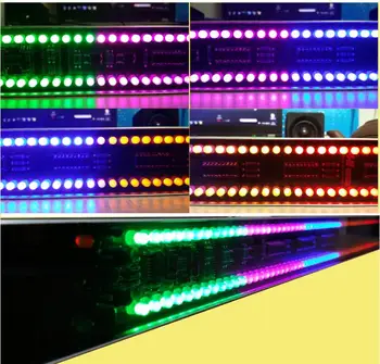 GHXAMP 120 LED Lygio Indikatorius Stereo Garso Kontrolė Garso Muzikos Spektrą elektroninių VU Meter LED muzikos ritmą tūris 5V Atveju
