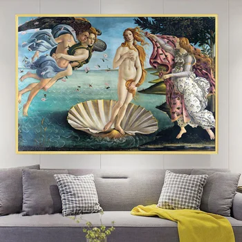 Gimimo Venera Renesanso Žinomų Naftos Tapyba Ant Drobės Botticelli Atgaminti Menas Spausdinti Klasikinio Sienos Nuotrauka Cuadros