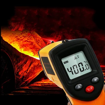 GM320 LCD Skaitmeninis nekontaktinėmis Infraraudonųjų spindulių Thermometered Temperatūros Matuoklis Pyrometer perdirbimo grandinės ir skystų kristalų ekranas