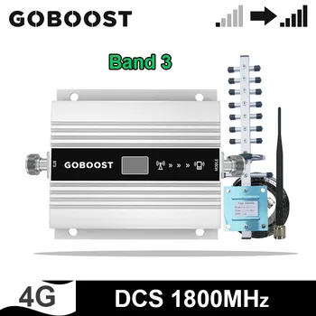 GOBOOST Signalo Stiprintuvas 4G Korinio ryšio, Kartotuvų DCS 1800 MHz, Band3 Signalo Stiprintuvas Yagi+Plakti Antena Su Bendraašių Kabelių Rinkiniai
