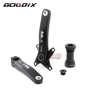 GOLDIX dviračių suku chainwheel 104BCD MTB Dviratį Crankset Aliuminio Lydinio, Su Apačioje 170mm suku juoda 32T 34T 36T 38T plokštė