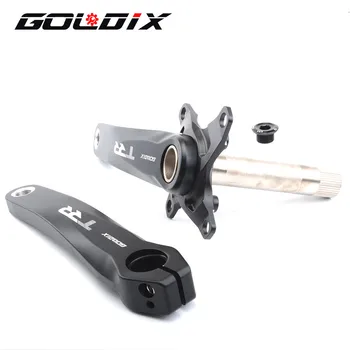 GOLDIX dviračių suku chainwheel 104BCD MTB Dviratį Crankset Aliuminio Lydinio, Su Apačioje 170mm suku juoda 32T 34T 36T 38T plokštė
