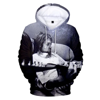 Grafinis Hoodies Harajukunew 2020 M. Roko Kurt Cobain 3D Hoodie Vyrų Spausdinti Hip-Hop Kostiumas Hoodie Palaidinukė Visiškai Atsitiktinis