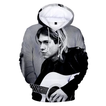 Grafinis Hoodies Harajukunew 2020 M. Roko Kurt Cobain 3D Hoodie Vyrų Spausdinti Hip-Hop Kostiumas Hoodie Palaidinukė Visiškai Atsitiktinis