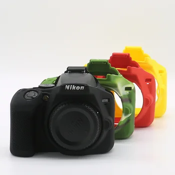 Gražus Minkštas Silikoninis Kaučiukas Fotoaparato Krepšys Canon EOS RP Nikon Z6 Z7 D3400 D3500 D5300 D5500 D5600 D7100 D7200 D7500 D750 D850 DSLR