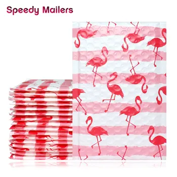 Greitas Siuntėjus 10VNT 4x7inch 120x180mm Kūrybos Pink Flamingo Dizaino Poli Burbulas Siuntėjus Laivybos Vokai Boutique Užsakymą Maišai