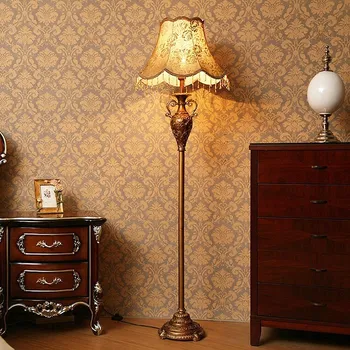 Grindų lempos kambarį kūrybos American retro namų vertikali stalo lempa tyrimą, miegamojo, naktiniai staleliai, lempa WF912230