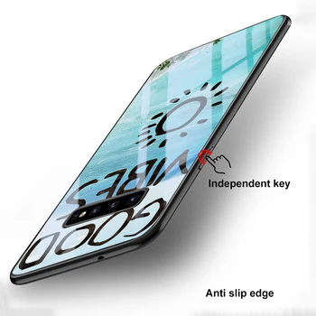 Grūdintas Stiklas Case For Samsung Galaxy S10 A51 A71 A50 A70 S8 S9 S10e S20 Ultra A40 A30 A20E Pastaba 10 9 8 Plius Pajūrio Paplūdimio Atgal