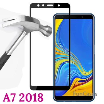 Grūdintas Stiklas Samsung Galaxy A7 2018 Atveju Apsauginis Stiklas 