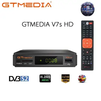 Gtmedia DVB-S2 V7S HD Palydovinio Dekoderio 1080P DVB-S2 GT Žiniasklaidos V7S HD Apima USB Wifi H. 265 TV Box Varomas v7 Nuotolinio Valdymo