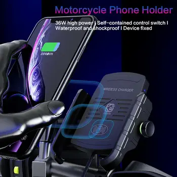 GTWIN Motociklo Mobiliojo Telefono Laikiklis, USB Kroviklis QC 3.0 Motociklo Veidrodėlis GPS Stovas Laikiklis Mobilųjį Telefoną Mount Support