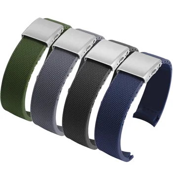 Gumos žiūrėti 21mm juosta juoda mėlyna raudona žalia dirželio Pakeitimo silikono diržas Longine L3 serija žiūrėti accessoreis