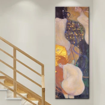 Gustavo Klimto Bučinys Drobė Meno Paveikslų Reprodukcijos Karosas Garsaus Drobė Art Prints Namų Dekoro Nuotraukų Kambarį