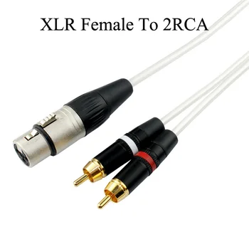 GUSUO XLR Male Female Jack Plug Dual RCA Male Pro Muzikos Garsiakalbių, Stiprintuvą Maišytuvas Garso Kabelis 0,5 M-30M