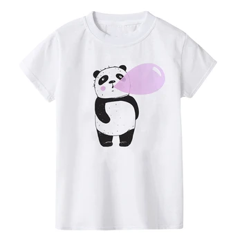 Gyvenimas yra geriau su panda marškinėliai Animacinių filmų Mielas Panda t-marškinėliai Berniukams, viršūnės Mados trumpomis Rankovėmis Spausdinti tees Vasaros Vaikų Marškinėliai