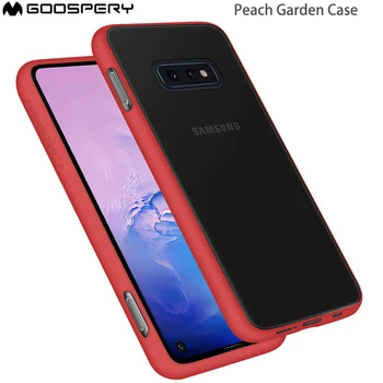 Gyvsidabrio Goospery Persikų Sodo Bamperis Matinis baigtas Hibridinis Apsaugos Slim Case for Samsung Galaxy S10 S20 Plius S10e S20 Ultra