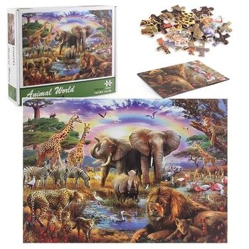 Gyvūnų Pasaulyje Puzzle 1000 Vienetų Dėlionės Suaugusiems Vaikams