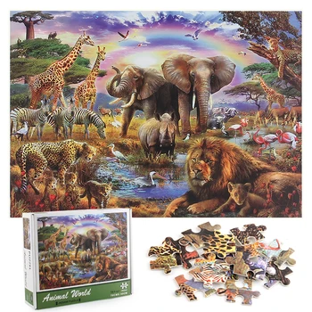 Gyvūnų Pasaulyje Puzzle 1000 Vienetų Dėlionės Suaugusiems Vaikams