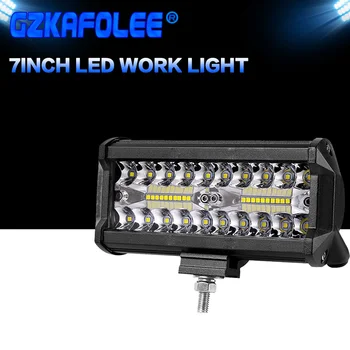 Gzkafolee 2/1PCS automobilių diodų 72W 6000K šviesos led darbo baras offroad 12V 24V už jeep niva 4x4 atv, SUV motociklų, Sunkvežimių Balta šviesa