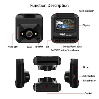 H8 Mini Automobilių DVR Kamera, Dashcam 1080P Vaizdo įrašymo G-Sensorius Brūkšnys Cam Vairavimo Diktofonas