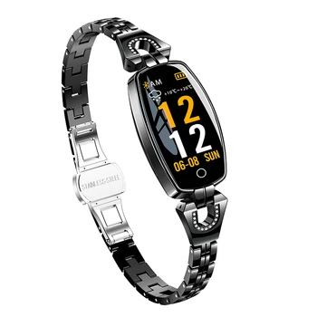 H8 Smart Watch Moterų Plieno Prabanga IP67 atsparus Vandeniui Sveikatos Tracker 